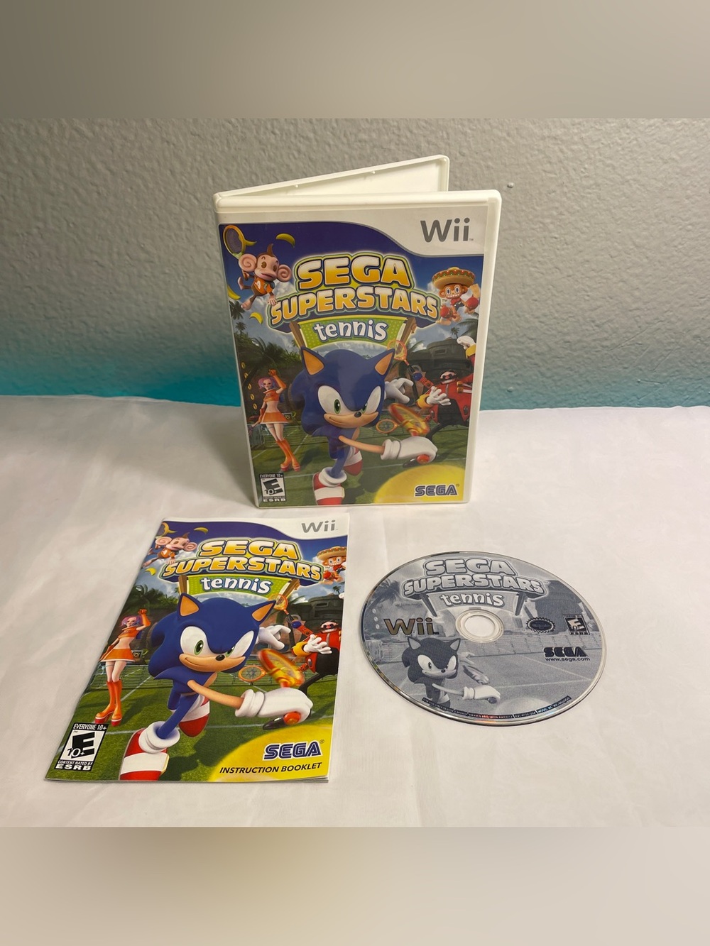Sega Superstars Tennis (Nintendo Wii, 2008) Video Games Tested & Works